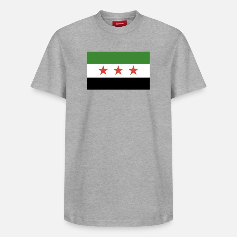 Drapeau syrien - T-shirt unisexe décontracté en coton Supima – de SPREAD - gris chiné