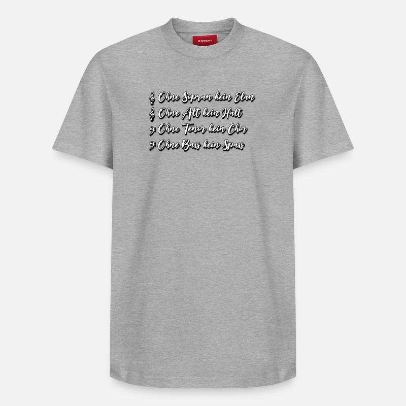 SATB Chor Spruch - Relaxed Unisex Supima Cotton T-Shirt – von SPREAD - Grau meliert