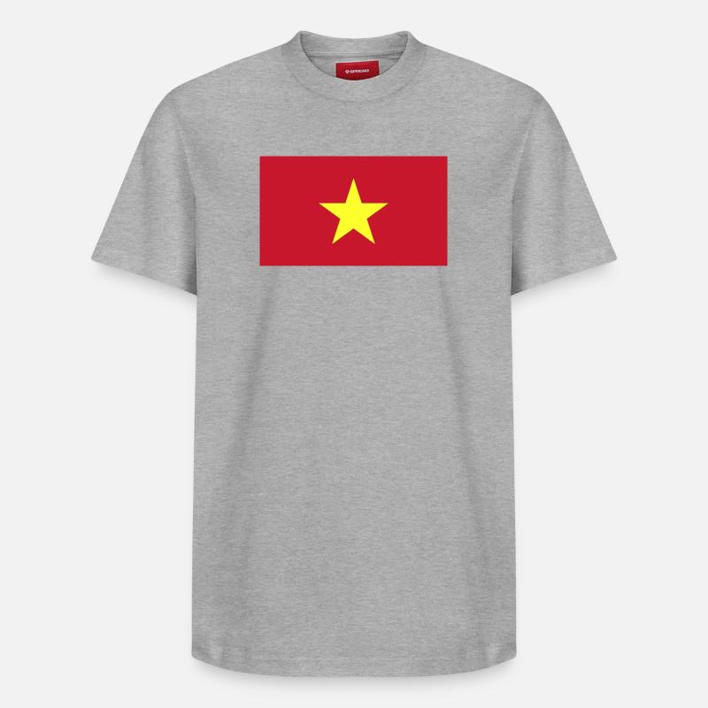Drapeau national du Vietnam - T-shirt unisexe décontracté en coton Supima – de SPREAD - gris chiné