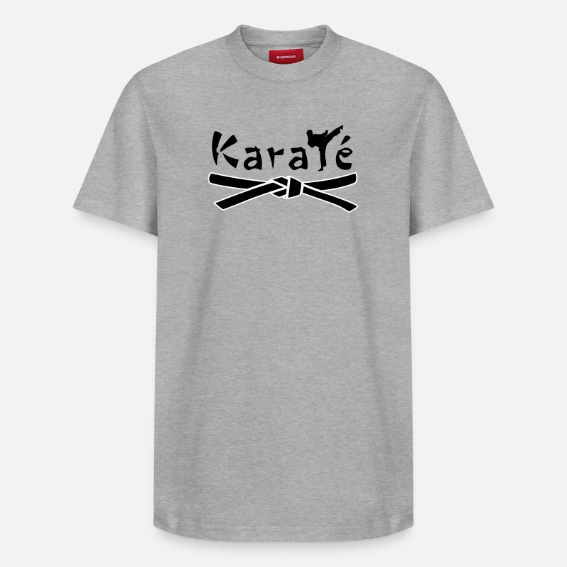 Karate - Relaxed Unisex Supima Cotton T-Shirt – von SPREAD - Grau meliert