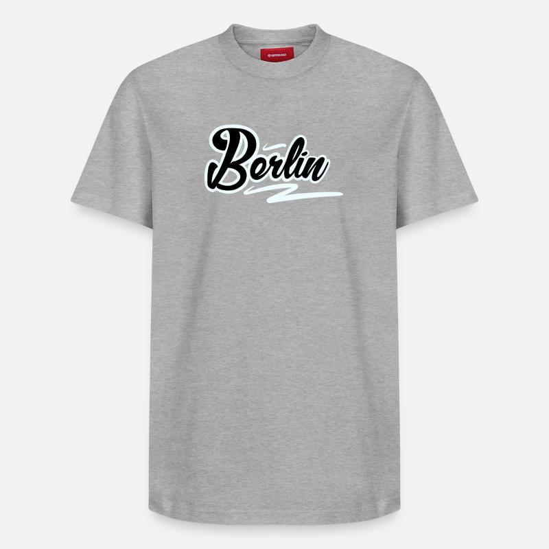 Berlin - T-shirt unisexe décontracté en coton Supima – de SPREAD - gris chiné