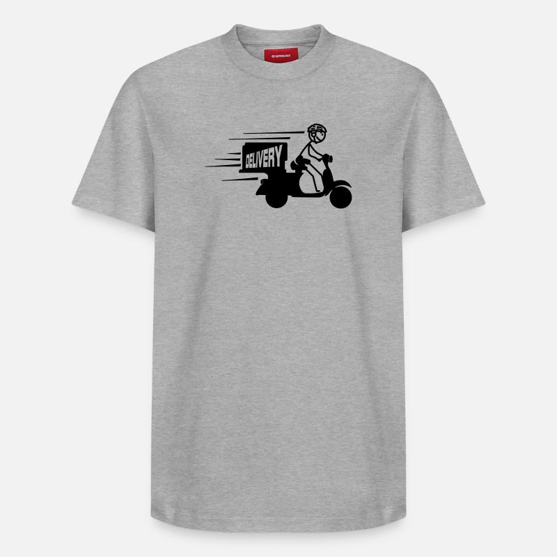 Scooter-Paket oder SMS-Lieferung - Relaxed Unisex Supima Cotton T-Shirt – von SPREAD - Grau meliert
