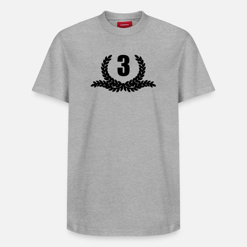 Lauwerkrans 03 ANS - T-shirt unisexe décontracté en coton Supima – de SPREAD - gris chiné