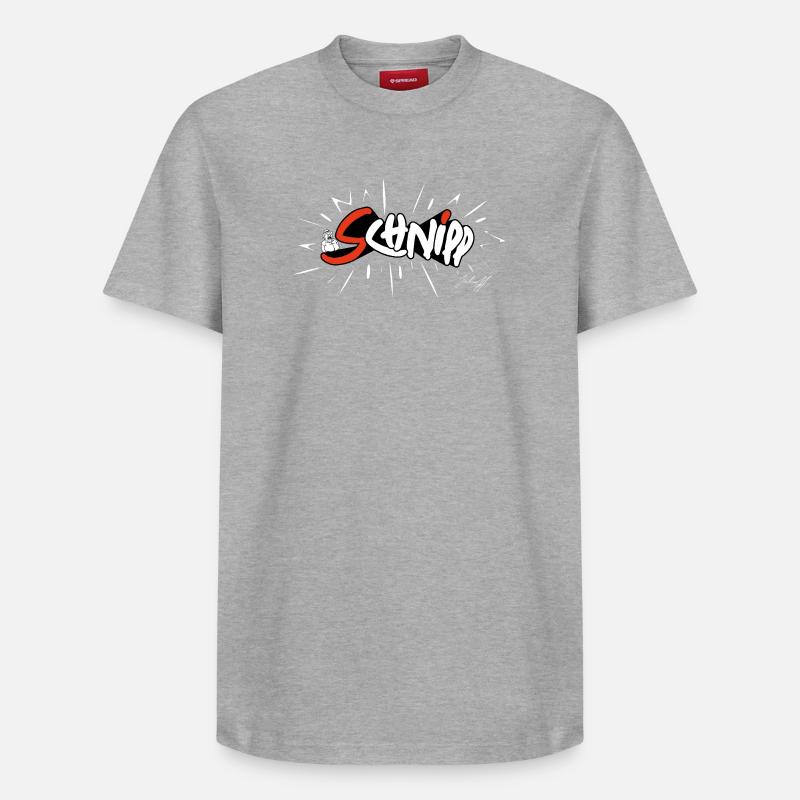 Sweat à capuche Schnipp - T-shirt unisexe décontracté en coton Supima – de SPREAD - gris chiné