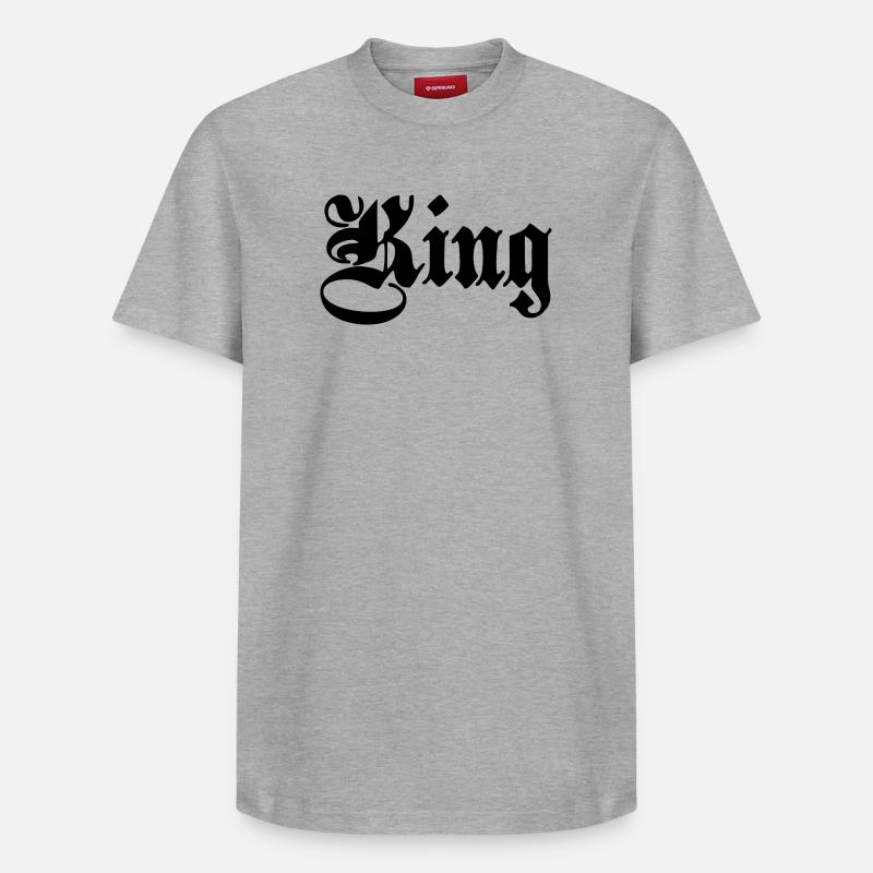 Roi 5. - T-shirt unisexe décontracté en coton Supima – de SPREAD - gris chiné