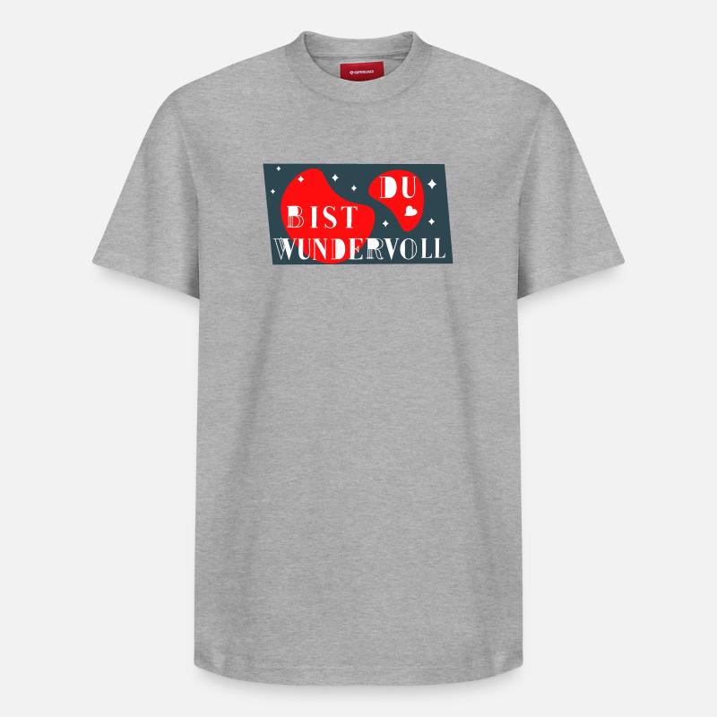 Tu es merveilleuse - T-shirt unisexe décontracté en coton Supima – de SPREAD - gris chiné