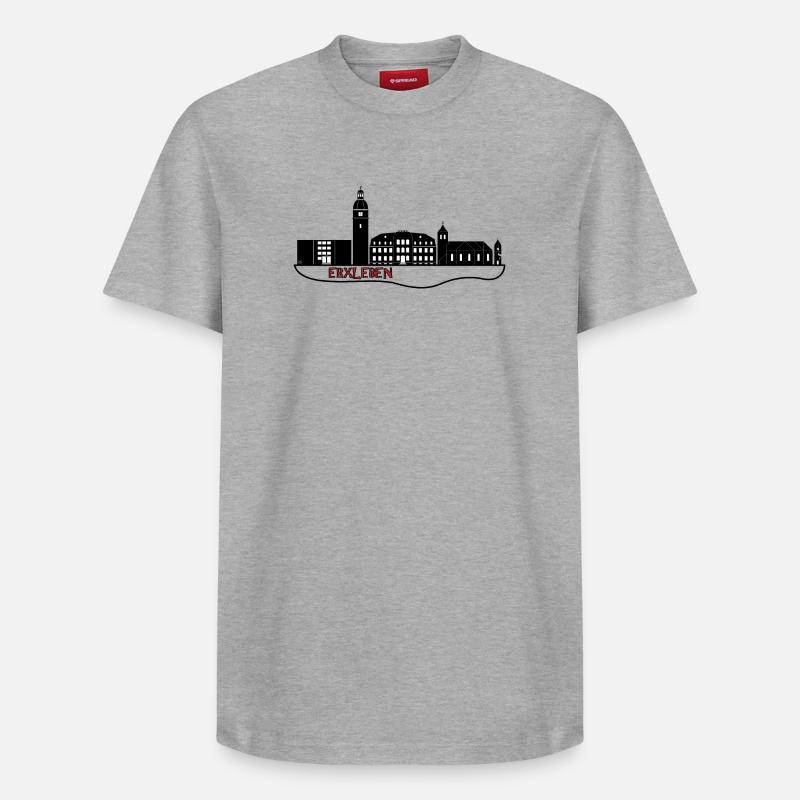 Expérience Skyline - T-shirt unisexe décontracté en coton Supima – de SPREAD - gris chiné