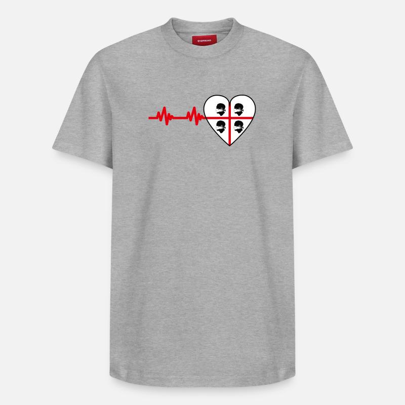 4 Mori Maskierte Puls - Relaxed Unisex Supima Cotton T-Shirt – von SPREAD - Grau meliert