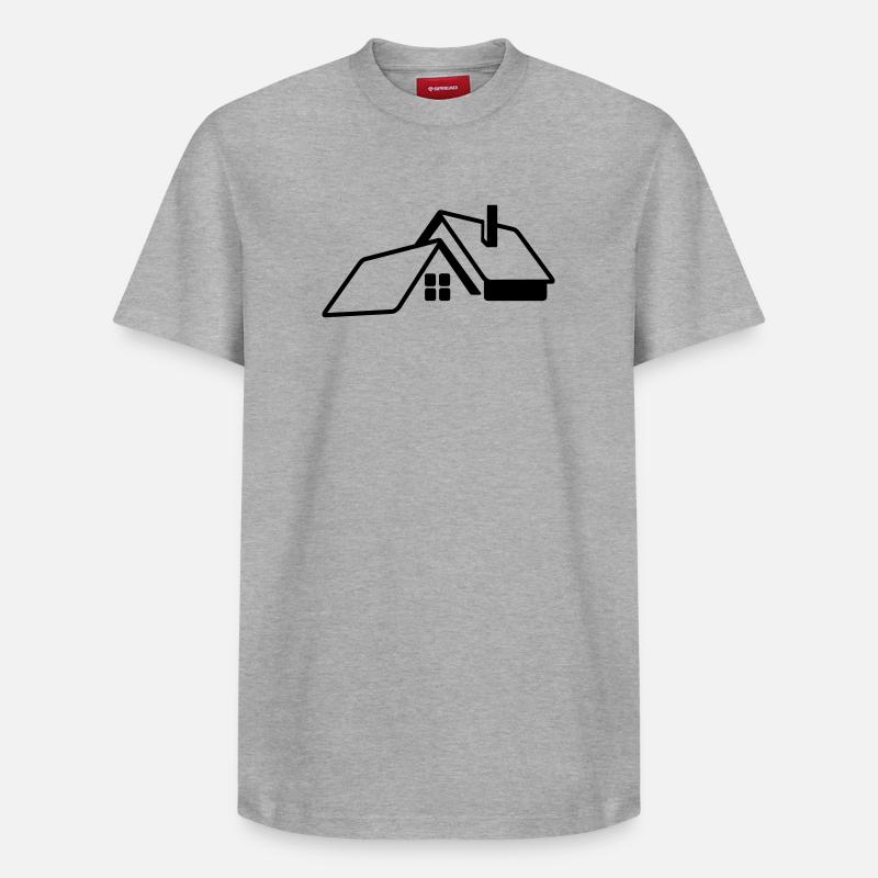 House transparent logo - Relaxed Unisex Supima Cotton T-Shirt – by SPREAD - heather grey