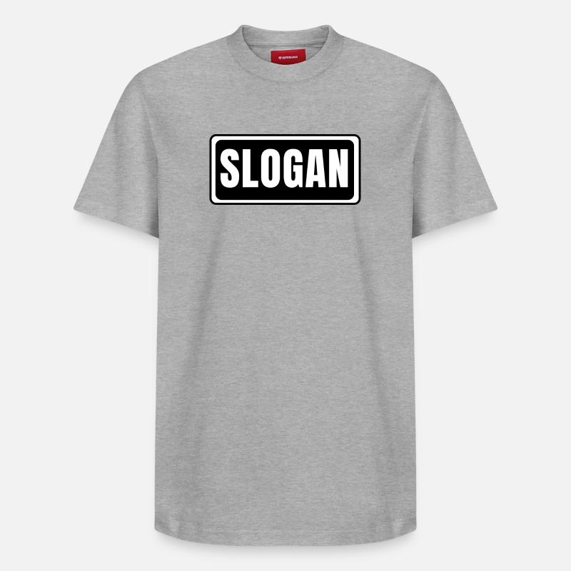 Slogan - T-shirt unisexe décontracté en coton Supima – de SPREAD - gris chiné