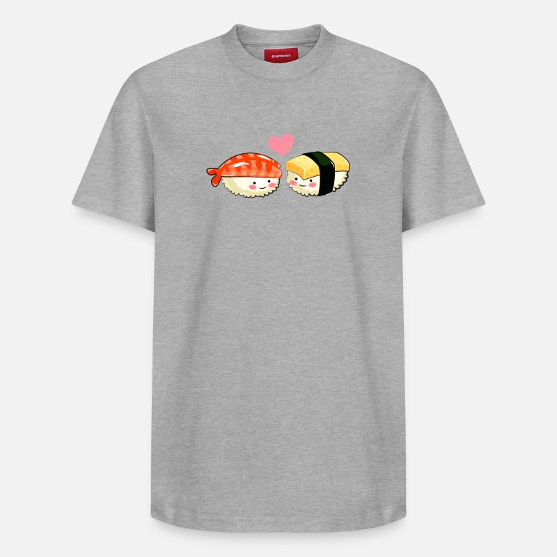 Sushi Kawaii - T-shirt unisexe décontracté en coton Supima – de SPREAD - gris chiné
