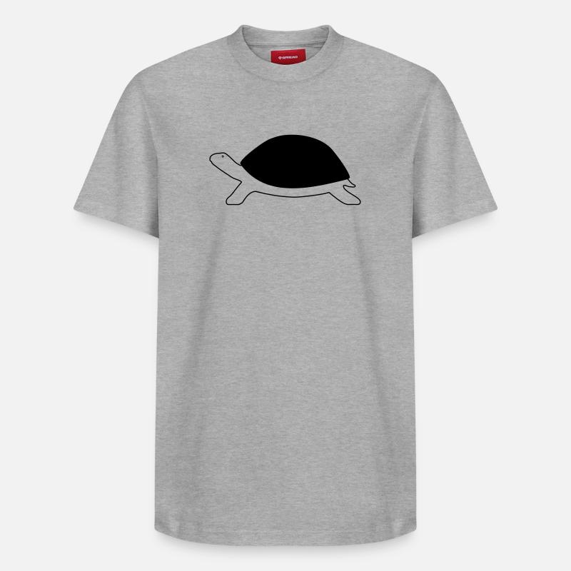 Schildkröte - Relaxed Unisex Supima Cotton T-Shirt – von SPREAD - Grau meliert