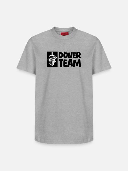 Döner Team - Relaxed Unisex Supima Cotton T-Shirt – von SPREAD - Grau meliert