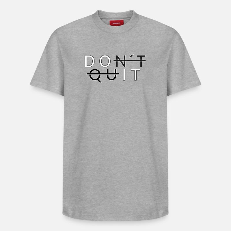 Don´t Quit _Do It - Relaxed Unisex Supima Cotton T-Shirt – von SPREAD - Grau meliert