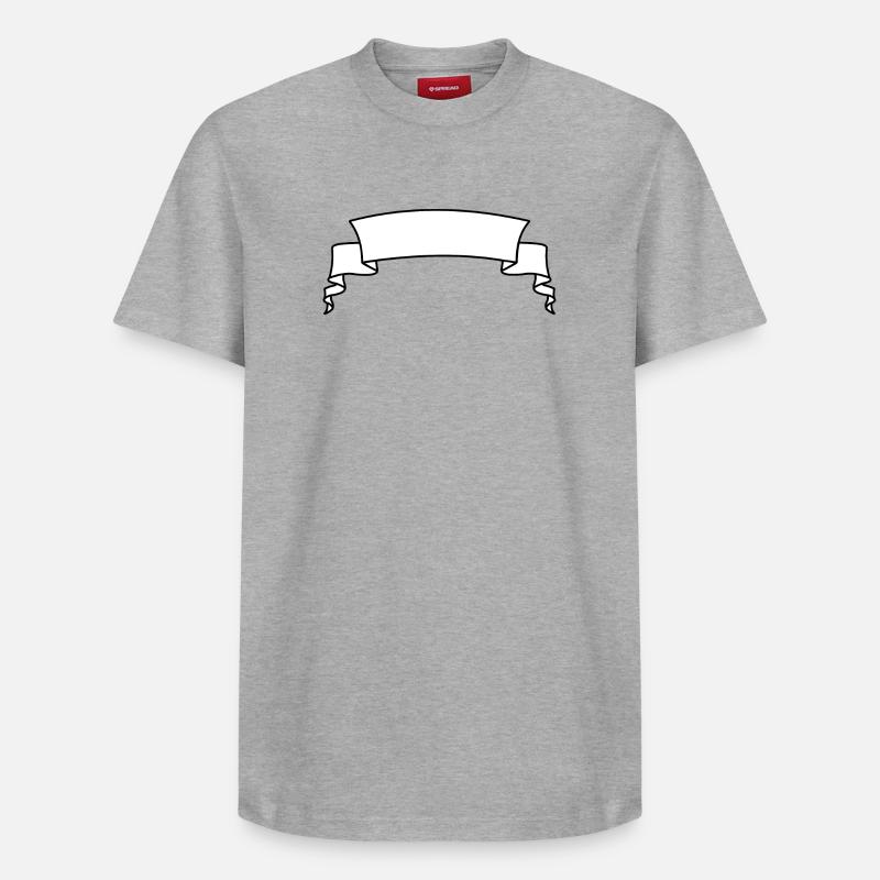 Bannière de texte blanche - T-shirt unisexe décontracté en coton Supima – de SPREAD - gris chiné