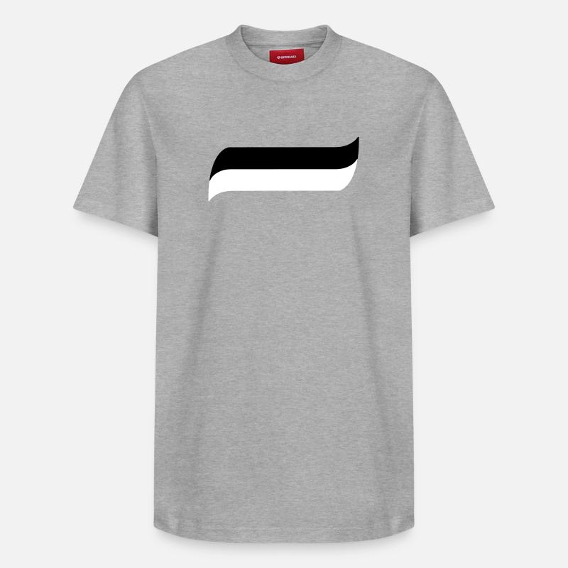 Siyah Beyaz - T-shirt unisexe décontracté en coton Supima – de SPREAD - gris chiné