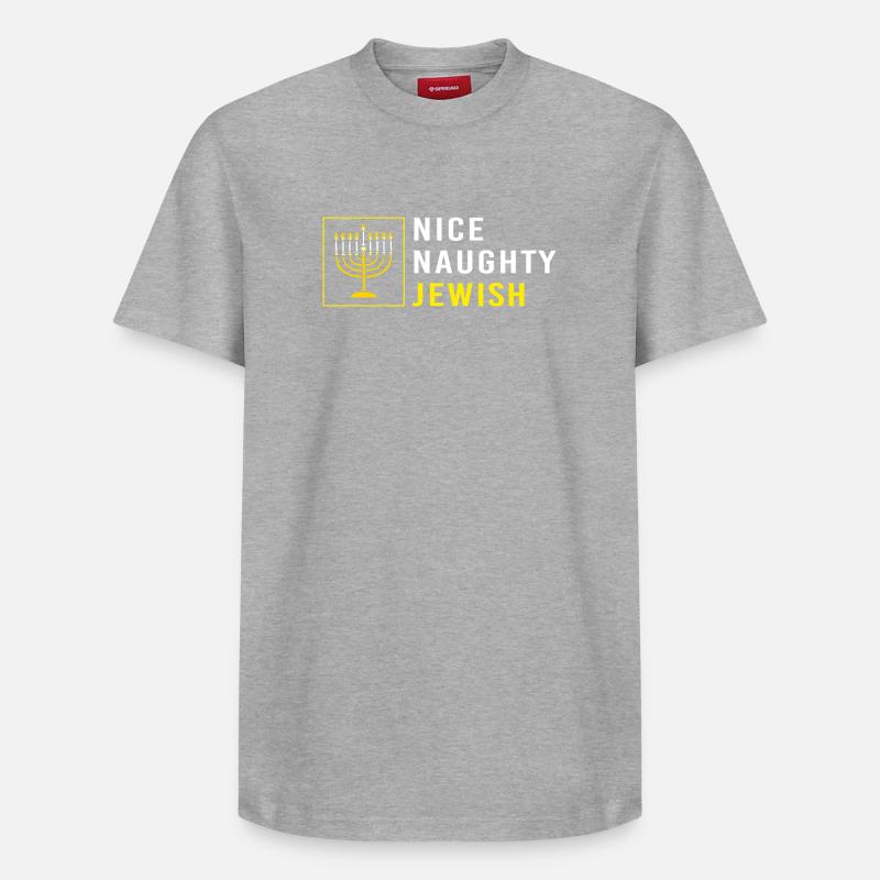 Hanoukka Hanoukka Hanoukka - T-shirt unisexe décontracté en coton Supima – de SPREAD - gris chiné
