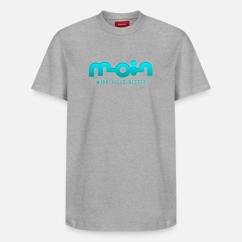 Moin wird alles besser - Relaxed Unisex Supima Cotton T-Shirt – von SPREAD - Grau meliert
