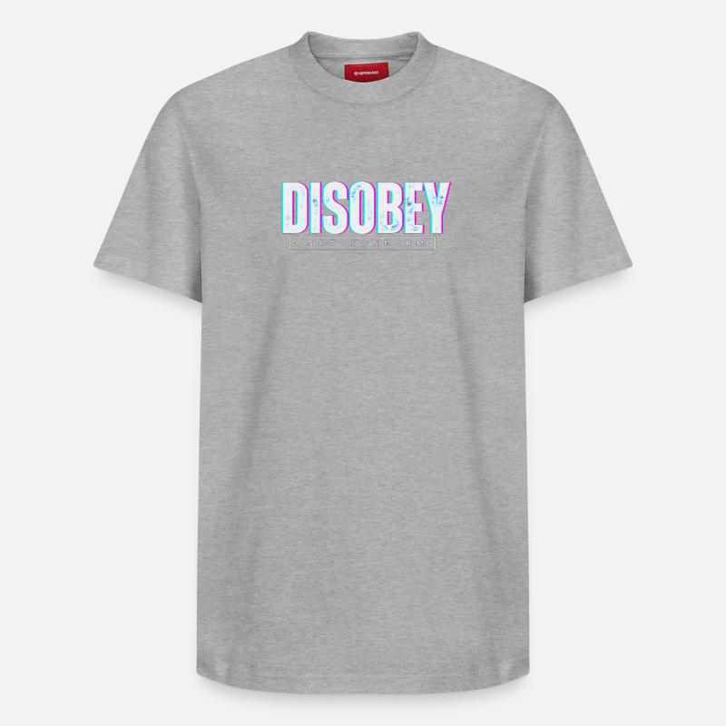 DÉSOBÉIR - LE LIVE 2 - T-shirt unisexe décontracté en coton Supima – de SPREAD - gris chiné