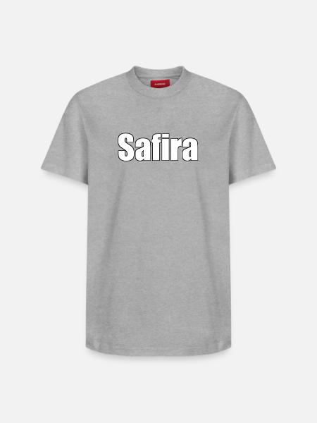 Safira - (Human Name) - Relaxed Unisex Supima Cotton T-Shirt – by SPREAD - heather grey