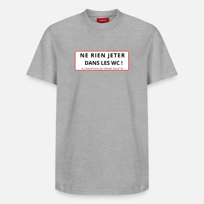 WC - T-shirt unisexe décontracté en coton Supima – de SPREAD - gris chiné