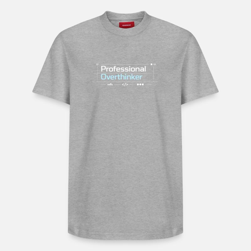 Technologie professionnelle OVERTHINKER - T-shirt unisexe décontracté en coton Supima – de SPREAD - gris chiné