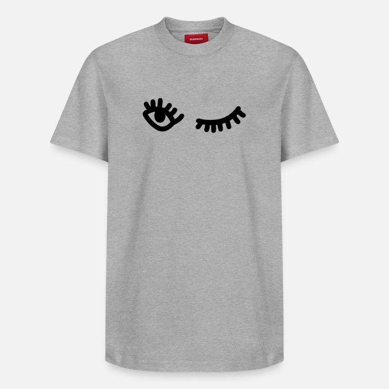 Clin d’œil - T-shirt unisexe décontracté en coton Supima – de SPREAD - gris chiné