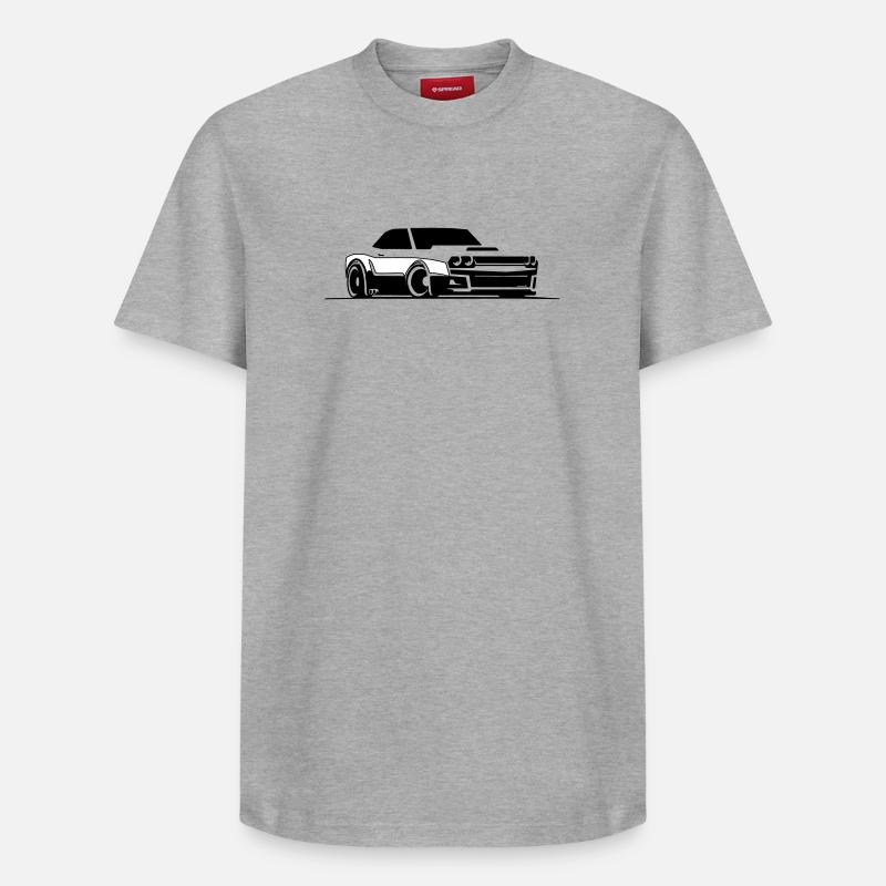 Challenger SRT Hellcat - Relaxed Unisex Supima Cotton T-Shirt – von SPREAD - Grau meliert