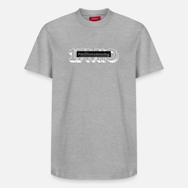 ME/CFS millionsmissing white - Relaxed Unisex Supima Cotton T-Shirt – von SPREAD - Grau meliert