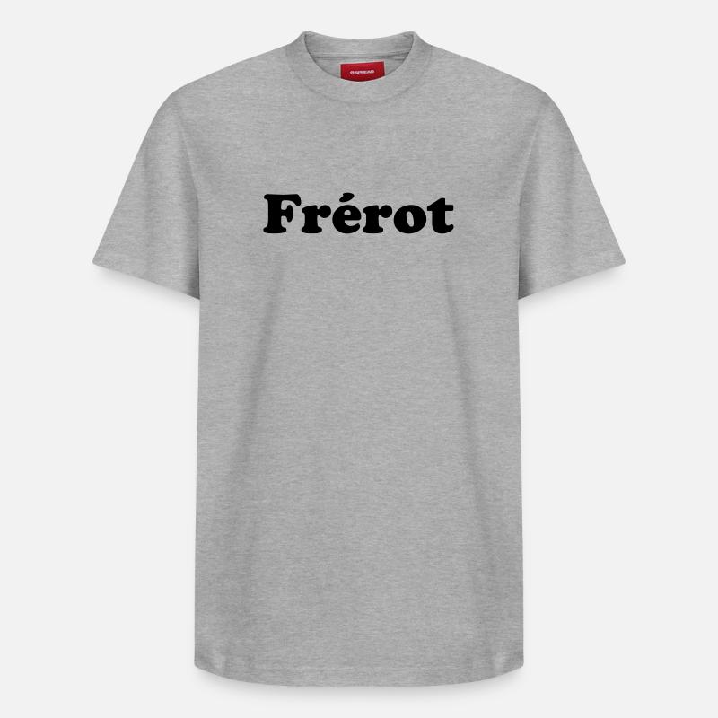 Frérot - expression amicale  - T-shirt unisexe décontracté en coton Supima – de SPREAD - gris chiné