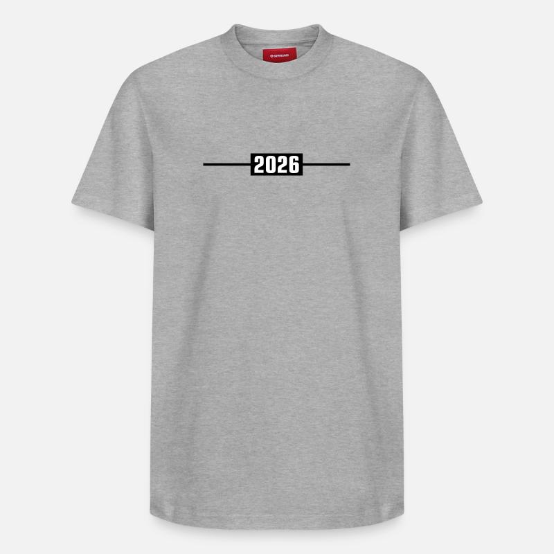 Ligne 2026 - T-shirt unisexe décontracté en coton Supima – de SPREAD - gris chiné