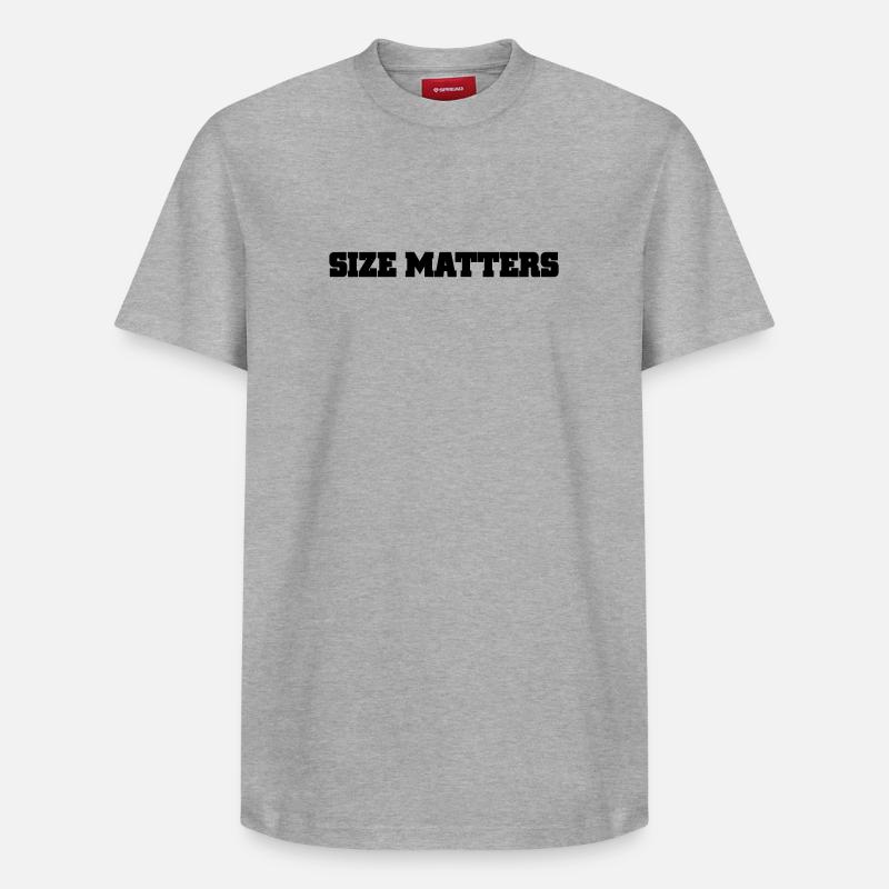 size matters - Relaxed Unisex Supima Cotton T-Shirt – von SPREAD - Grau meliert