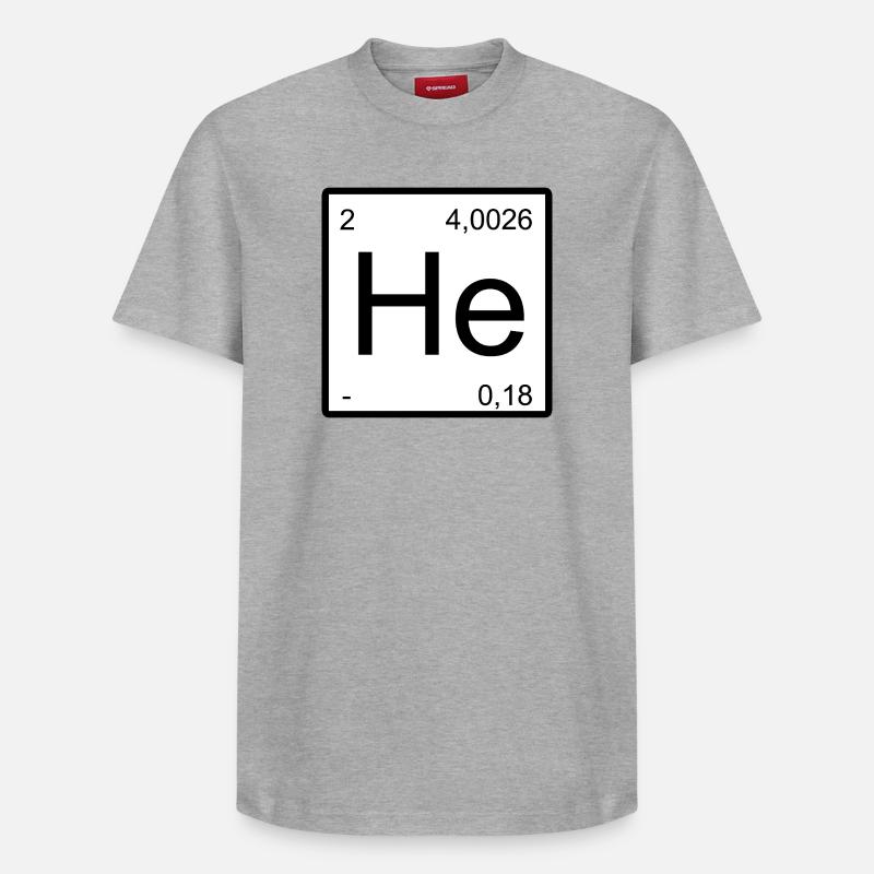 Helium Minimal Element Design - Relaxed Unisex Supima Cotton T-Shirt – von SPREAD - Grau meliert