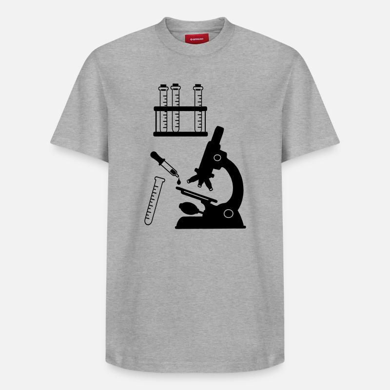Microscope Laboratory Research - Relaxed Unisex Supima Cotton T-Shirt – by SPREAD - heather grey
