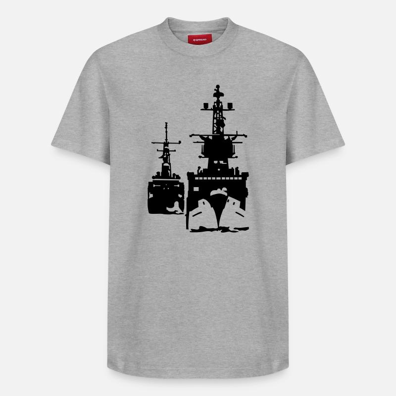 Zerstörer - Relaxed Unisex Supima Cotton T-Shirt – von SPREAD - Grau meliert