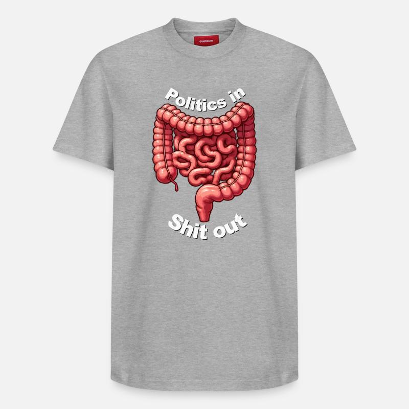 Machine à merde - T-shirt unisexe décontracté en coton Supima – de SPREAD - gris chiné