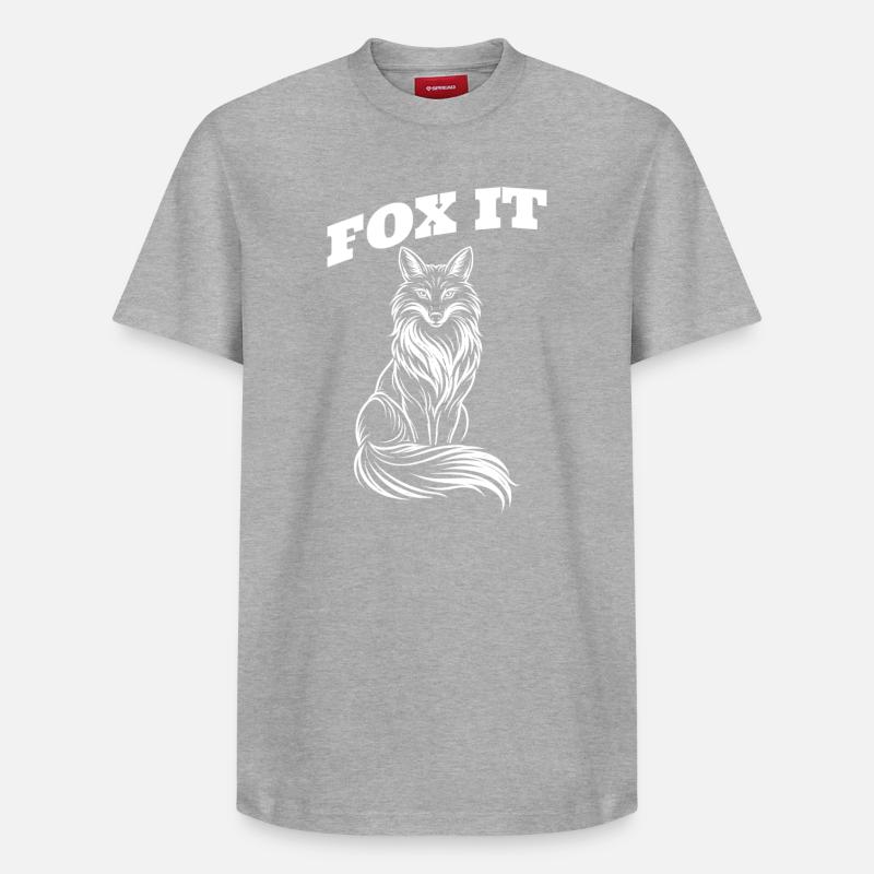 Fuchs-Silhouette - Fox it - Relaxed Unisex Supima Cotton T-Shirt – von SPREAD - Grau meliert