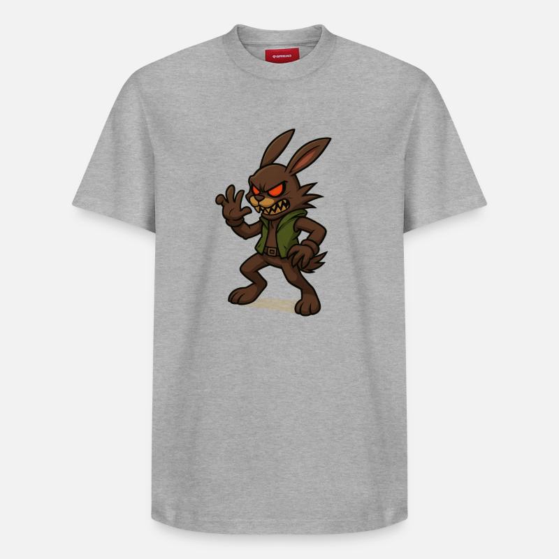 Warwick-Toni-Bunny (DefintelyNotBunny) - T-shirt unisexe décontracté en coton Supima – de SPREAD - gris chiné