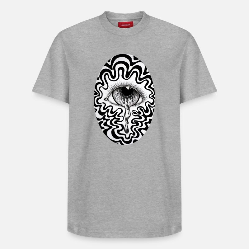 Oeil - T-shirt unisexe décontracté en coton Supima – de SPREAD - gris chiné