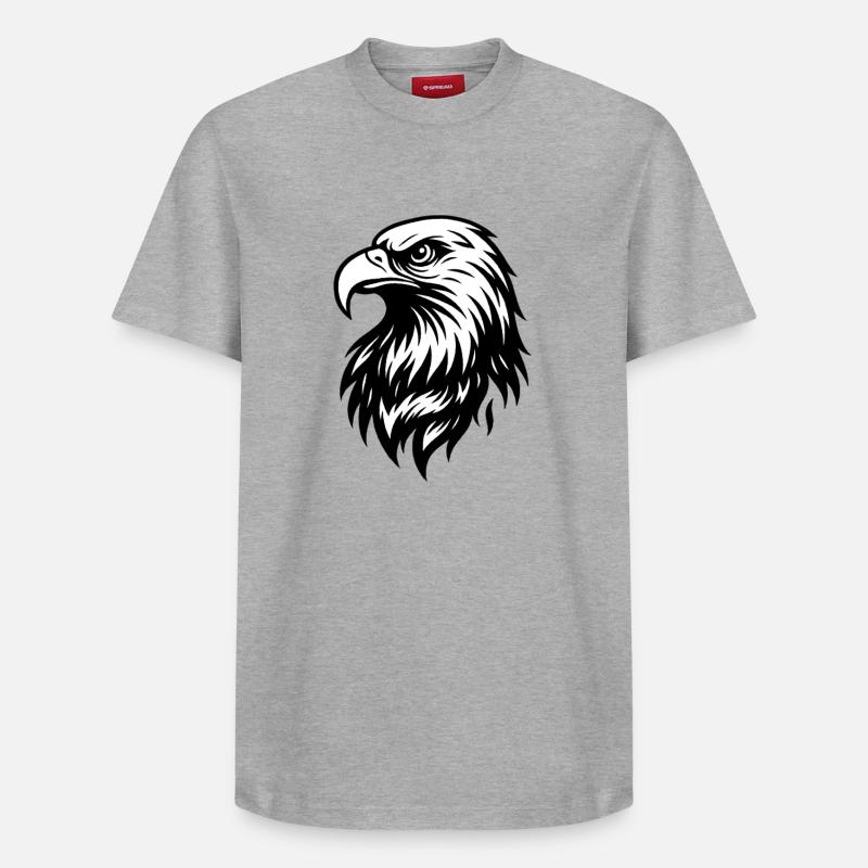 Style de ligne Imperial Eagle - T-shirt unisexe décontracté en coton Supima – de SPREAD - gris chiné