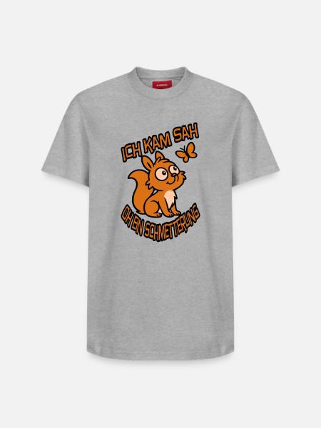 Verträumtes Eichhörnchen mit Spruch - Relaxed Unisex Supima Cotton T-Shirt – von SPREAD - Grau meliert