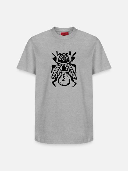 Ideenkäfer - Glühwürmchen - Relaxed Unisex Supima Cotton T-Shirt – von SPREAD - Grau meliert