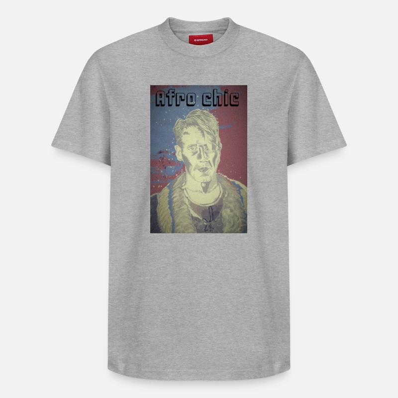 Afro chic - T-shirt unisexe décontracté en coton Supima – de SPREAD - gris chiné