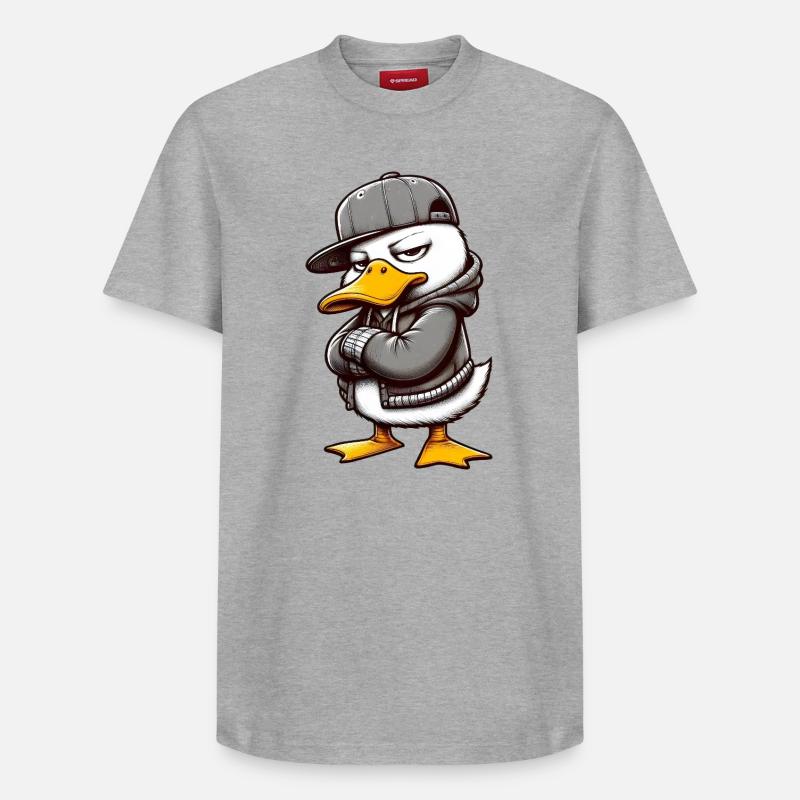 canard hiphop - T-shirt unisexe décontracté en coton Supima – de SPREAD - gris chiné