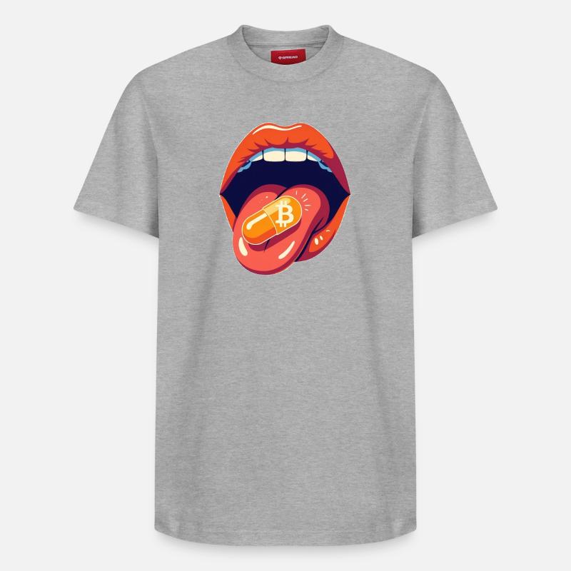 Bitcoin Orangepill Basic - T-shirt unisexe décontracté en coton Supima – de SPREAD - gris chiné