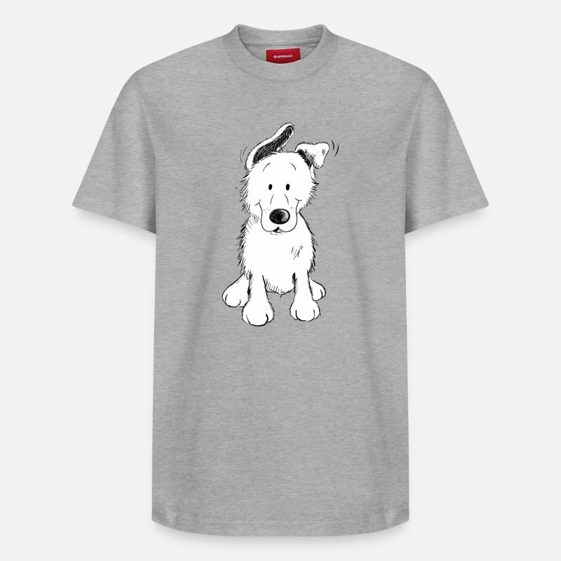 Pfiffiger Hund I Comic I Geschenk - Relaxed Unisex Supima Cotton T-Shirt – von SPREAD - Grau meliert