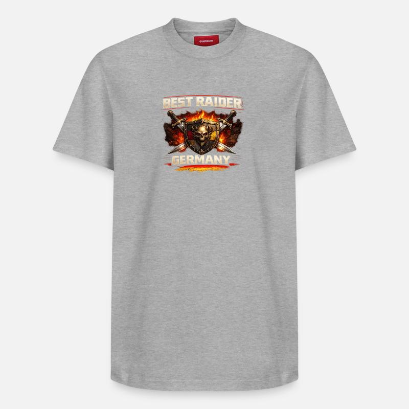 Bester Raider Deutschland - Relaxed Unisex Supima Cotton T-Shirt – von SPREAD - Grau meliert