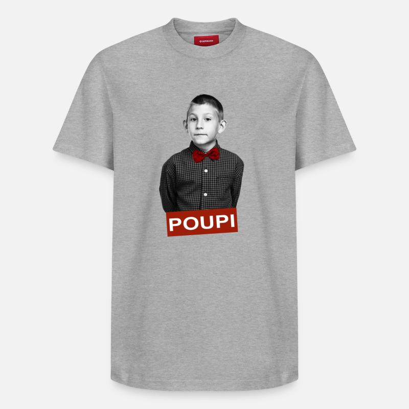 Poupi Malcom Dewey - T-shirt unisexe décontracté en coton Supima – de SPREAD - gris chiné
