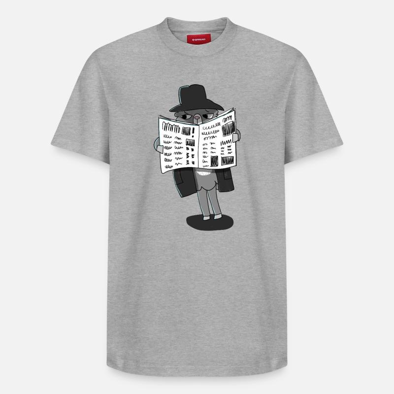 Llama Sous couverture - T-shirt unisexe décontracté en coton Supima – de SPREAD - gris chiné