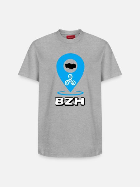 Triskel Breizh Blue - Relaxed Unisex Supima Cotton T-Shirt – by SPREAD - heather grey